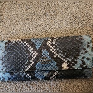 COACH Blue Snakeskin clutch